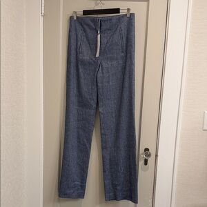 Veronica Beard Women’s Linen Blue Dress Pants